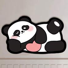 1/3pcs Set, Cute Pink Heart Panda Pattern Home Decor Mat Set, Bathroom Non-Slip Absorbent Mat, Silica Gel Retro Pattern Bath Mat, U-Shaped Toilet & Vanity Absorbent Foot Mat, 2.5mm Thickness Entryway Decor Bathroom Kitchen Decor Kitchen Rug