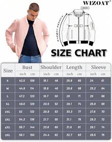 Mens Casual Lightweight CoatChristmas MQ4K - 粉色 - 查看 9