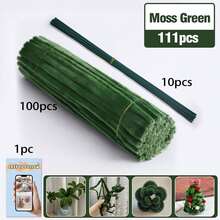 30厘米绿色花茎铁丝+视频教程，60色雪尼尔绒条，适合万圣节、返校季，30厘米彩色绒条手工材料，雪尼尔绒条，毛绒金属丝扎带，价格实惠，品质优良 - 彩色 - 查看 72