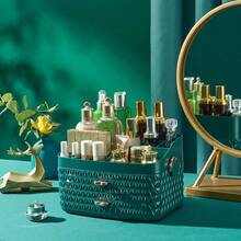 European-Style Diamond-Shaped Cosmetic Storage Box Dresser Skin Care Lipstick Storage Box Drawer Type Multi-Layer Makeup Box - Green - View 5