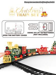 Zestaw torów elektrycznych w stylu retro – klasyczna lokomotywa parowa ze światłami i dźwiękami, zabawka kolejowa, symulacja pociągu do samodzielnego montażu, idealna dla chłopców i dziewcząt do kreatywnej zabawy, prezent na Boże Narodzenie, Halloween i urodziny