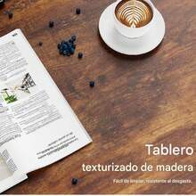 Mesa De Centro Moderna Ajustable Elevada Para Sala Madera - Óxido marrón - Ver 7