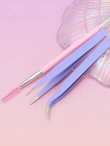 AYRMILLA's New Multi-Color Eyelash Tool Set Includes Eyelash Brushes And Tweezers, Making It A Complete And Convenient Eyelash Curler And Eyelash Collection Kit. They Are Exquisite And Durable, With Precise Brush Heads, Eyebrow Brushes - Multicolor - View 5