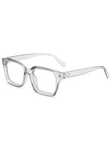 1/3/4 Pairs Unisex Square Large Frame Design Fashionable Clear Lens Glasses, Suitable For Computer, Gaming, TV, Smartphone, Lens Protects Eyes, Accessories For Women