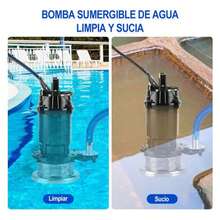 Bomba Sumergible Metálica 1/2 Hp Para Agua Limpia Sucia - Tipo de Enchufe B USA (110-127V) - Ver 8