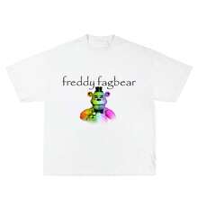 Funny Freddy Bear T-Shirt – FNAF Meme Design For Game Fans - trắng - Xem 1
