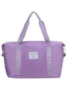 可折叠可扩展双层旅行包 - 大容量轻便行李伴侣，防水健身旅行包，适合女士/学生/健身/户外 | 紧凑型随身行李箱，配有可调节肩带和时尚设计。旅行必备假日度假行李袋行李箱旅行包女士 - 彩色 - 查看 7