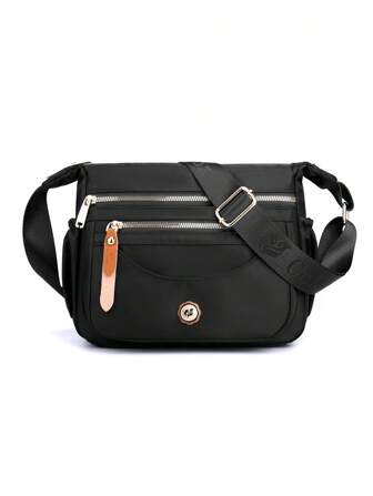 Prosta i wszechstronna torba na ramię o dużej pojemności, modna nylonowa torba dla kobiet, lekka i swobodna torba typu crossbody, modna tkanina nylonowa, modna i wygodna, modna i elegancka, prosta w podróży, pojemna, odpowiednia do noszenia w drodze do i z pracy, do pracy, na zakupy.