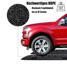Heavy Duty Traction Aid Recovery Boards – 2 Sand Mats With 10T Load Capacity For Mud, Snow & Sand – Off-Road Vehicle Traction Mats Including Storage Bag & Installation Tool For Cars, Trucks, Motorhomes - Black - View 2