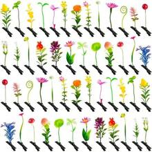 50PC MIXED Bean Sprout Hair Clips Pack Little Leaf Leaves Rave Plur Festival EDM Concert Flower Grass Cute Small Straight Hairpins Funny Costume Barrette Headwear Hair Accessories Party Headwear Pinvalentine's Day RLZX - Lá cây - Xem 4