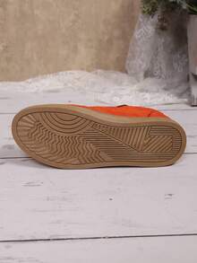 Giày thể thao thường ngày mới, Giày thể thao buộc dây thời trang đa năng bằng da lộn dành cho nữ, Giày học sinh - trái cam - Xem 7