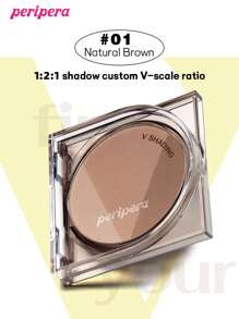 K-Beauty Peripera V Shading Contour, Matte Powder Contour Palette, 1:2:1 Ratio, Light Smooth, Velety Texture, Slimming Facial Nose, Natural Gradation, Bronzer Contour Palette,Korean Makeup - #01 Natural Brown (new) - View 2