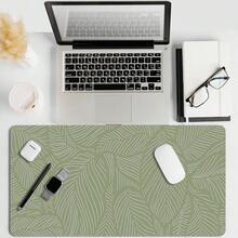 波西米亚风绿叶桌垫 | 加长鼠标垫,缝边设计 | 可水洗防滑橡胶底座 | 自然灵感设计,适用于办公室或家庭工作空间,家庭办公配件 | 自然风格装饰 | 鼠标垫,游戏鼠标垫,桌面配件,办公用品,桌垫 - 彩色 - 查看 2