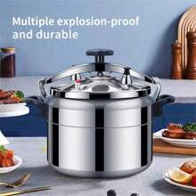 Explosion-Proof Aluminum Alloy Pressure Cooker For Home Gas Stove Commercial Large Capacity Electric Stove Universal Seafood Boil - Black - View 1