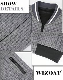Mens Casual Lightweight CoatChristmas MQ4K - 灰色 - 查看 8