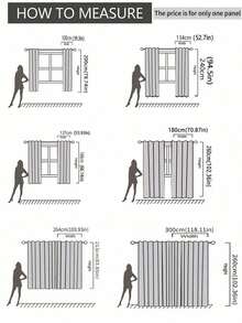 1pc Cream Blackout Simple Minimalist Style Curtain For Living Room & Bedroom - Beige - View 6