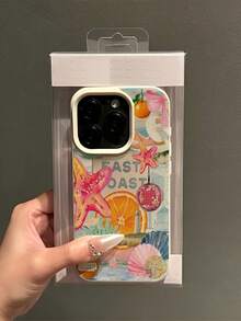 Ocean Elements Bowknot Coconut Pattern TPU Case Suitable For X/XS/XSMAX/11/11Pro/11Pro Max/12/12 Pro/12 Pro Max/13/13 Pro/13 Pro Max/14/14 Pro/14 Pro Max/15/15 Pro Max/15 Pro/16/16 Pro/16 Pro Max,Offering Durable Drop Protection With A Simple Yet Attractive - 彩色 - 查看 3