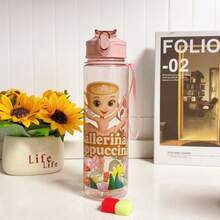 4 Colors Available! 1pc 800ml Cartoon Water Bottle, Toddler Anti-Spill Straw Cup, Kindergarten Drinking Cup, Large Capacity Portable Children's Water Bottle Leak-Proof Straw Cup, Summer Large Capacity Sports Water Bottle, Best Gift For Girls And Boys - Multicolor - View 7