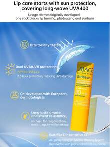 4g Uriage Feuchtigkeitsspendender Lippenbalsam, französische Lipppflege mit Feuchtigkeit und Glättung von Lippenlinien - Sonnenschutz-Lippenbalsam 4 g - Übersicht 3