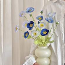 1 pieza Ramo de flores de amapola de maíz artificial con toque realista y tallo largo con pelusa, hecho de plástico. Para bodas, propuestas, primavera, cumpleaños, fiestas, decoraciones diarias y arreglos florales para el hogar. Puede servir como regalo para el Día de San Valentín y el Día de la Madre, y también puede usarse como centro de mesa. Decoración de graduación. Rosa.