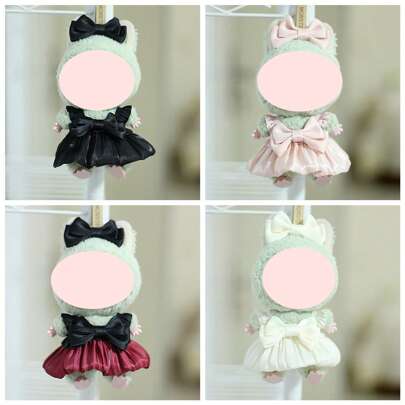 仅 1 件连衣裙（无娃娃），适合 17 厘米第一代/第二代/第三代娃娃，连衣裙，裙子，蝴蝶结发夹，连衣裙配饰