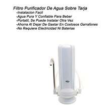 Filtro purificador de agua sobre tarja filtro carbón paso 2 sistema filtrado efectivo hogar cocina elimina impurezas olores agua potable accesorio fácil instalar saludable - Blanco - Ver 5