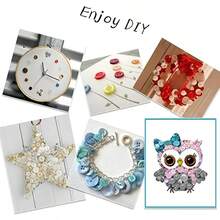 50g/100g/200g 彩色树脂纽扣，DIY 纽扣艺术、布艺艺术、珠宝制作材料 - 彩色 - 查看 7