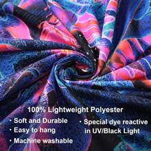 DS Free Shipping Simpkeely Blacklight Skull Tapestry, The Kissing Lovers Tapestry UV Reactive   Neon Tapestries Glow In The Dark Party Backdrop, Skeleton Wall Art For Bedroom – 51.2" X 59.1" - 中號(51.2"x59.1") - 查看 5