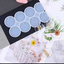 8-Cavity Round Silicone Mold For Resin, Confectionery And Soaps - 透明的 - 查看 5