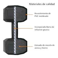 Kit de Dos Pesas y Mancuernas Juego de Dos Mancuernas Hexagonales Pesas de Ejercicio pesa Gimnasio en Casa para Gimnasio Fitness Negra