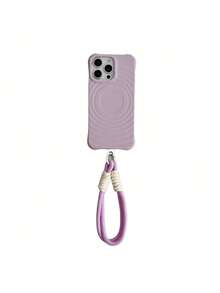 Imitation Of Liquid Wireless Charging Mobile Phone Case With Lanyard For Compatible With IPhone 16 16Plus 16Pro 16Pro Max 15 15Plus 15Pro 15Pro Max /14/14Pro Max/14 Plus/14Pro/13/12/11 This Is A Mobile Phone Case With Wireless Charging Function And A Soft Feel With Lanyard That Is Perfect For Men And Women To Wear Outdoor Sports - Pink - View 6