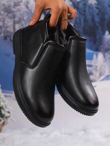 2025 Męskie zimowe, ciepłe buty śniegowe, odpowiednie do -40°C, ciepła, pluszowa podszewka, grube zimowe buty codzienne, wodoodporne i antypoślizgowe, krótkie botki do kostki