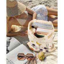 Aesthetic Canvas Tote Bag For Women - Sturdy Cloth Cotton Totes Bag With Pattern Shoulder Bag