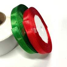 2 piezas Conjunto de cintas navideñas, burdeos y verde oscuro, materiales para hacer flores de rosa para decoración navideña DIY, decoración de bodas, adecuado para manualidades DIY, envoltura de regalos, decoración de bodas - Cinta de lazo hecha a mano para empaquetado, exhibición y empaquetado de joyería, elaboración de cuentas y joyería, cinta decorativa para fiestas navideñas, cinta de satén para empaquetar pasteles, cinta decorativa para respaldos de sillas