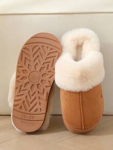 نعال منزلية سميكة ودافئة مبطنة بفرو سميك للرجال والنساء، نعال سميكة مانعة للانزلاق للاستخدام الداخلي والخارجي