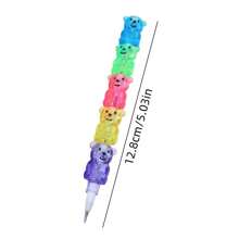 10pcs/5pcs/1pc Cartoon Bear Non-Sharpening Pencil, Multi-Section Building Blocks Stationery, Detachable Small Gift