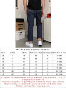 DG XUNLIN MODA 2025Lavar los bolsillos de jeans delgados y rectos de los hombres de ocio empresarial de color negro, gris y sólido con agua, - Negro - Ver 5