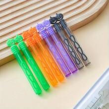 24/12pcs Halloween Pumpkin Bubble Wands, Convenient Test Tube Empty Bubble Wands, No Liquid Included, Mini Plastic Party Favors - Suitable For Halloween Party, Birthday Party, Multi-Pack Party Favors, Party Favor Fillers, Random Colors