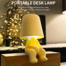 Touch Control Bedside Table Lamp - Color Changing LED Desk Light With Soft Fabric Shade & Gold Deco, Stylish Accent Lighting For Bedroom/Office - Màu xanh lam - Xem 5