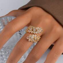 1 件枫叶开口戒指，适合日常佩戴