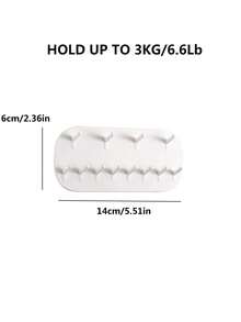 1pc Wall Mounted Jewelry Storage Rack, Simple Plastic White Earrings Necklace Storage Holder For Household, Gift For Sun Travel Cool Back To School