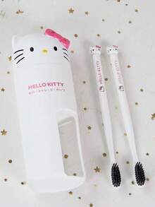 Sanrio 1 Hello Kitty Cute Cartoon Soft Bristle Portable Toothbrush With Storage Case, Deep Cleaning Effective, Compact Individual Packaging, Suitable For All, Great For Christmas And New Year Gifts