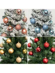 24pcs Pink Christmas Ornament Balls, Matte, Glossy, Frosted Finish, Suitable For Hanging On Christmas Tree, Home Decor, Window Display, Fireplace, Staircase, Wreaths, Centerpieces, Gift Box Accessories - Multicolor - View 6