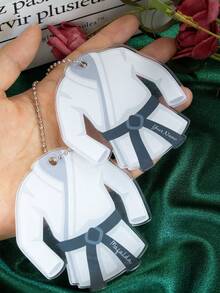 Décoration d'arts martiaux personnalisée, ornements acryliques de taekwondo, breloques de sac personnalisées, porte-clés personnalisés avec nom, porte-clés pour femmes/hommes, décoration de voiture, taekwondo, judo, jujitsu, accessoires, pendentif acrylique imprimé recto, Saint-Valentin, anniversaire, Halloween, chambre à coucher, quotidien, garçon, fille, famille, père, mère, accessoires vestimentaires, automne chic, petit ami, petite amie, famille, amis, bibelots - Modèle A - Voir 5