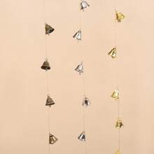 1 قطعة من أكاليل الجرس الصغيرة، زينة معلقة على الحائط، ديكور معلق للكريسماس، ديكور غرفة ، ديكور المنزل، ديكور غرفة النوم، ديكور النافذة، ديكورات الشتاء والكريسماس