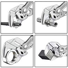 suli 1pc 7/10/12" Adjustable Eagle Beak Wrench - Water Pipe Pliers With 0-68mm Opening Multi-Purpose Press Clamp For Plumbing Household - Multicolor - View 7