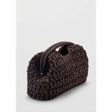 Kuvertväska i naturfiber, brun raffia, handgjord stickad sommarstrandväska, ny för kvinnor, 2025 - Kaffe - Visa 3