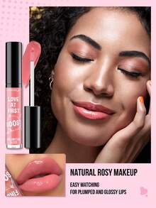 Misslyn Lucidalabbra volumizzante "Love At First Boost", lucidalabbra idratante, lucidalabbra lucido idratante a lunga durata e dolce, lucidalabbra volumizzante, rossetto a lunga tenuta ad alta pigmentazione, colore altamente pigmentato e lucentezza istantanea, lucidalabbra lucido, idratante, leggero e non appiccicoso