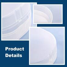 1/2/3 件小号透明塑料圆形支架 - 便携式化妆棉和卸妆液收纳盒，密封旅行设计，适用于刷子、球、珠子 - 耐用浴室和梳妆台收纳，卸妆液支架，光滑表面，透明收纳盒透明塑料圆形支架 - 彩色 - 查看 4