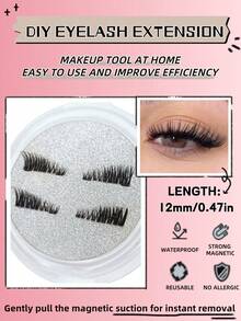 1 Paio Di ciglie Magnetiche Mezze ciglie Senza Colla, ciglie Magnetiche Corte Sguardo Naturale Occhio Di Gatto, ciglie Finte Riutilizzabili Senza Adesivo, Adatte Per Persone Pigre, Blogger Di Makeup, Regalo Per Donne, Strisce Di ciglie, ciglie, ciglie Finte